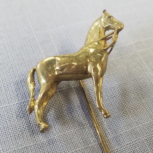 Accessories Gold Tone 1 Horse Stick Pin Poshmark